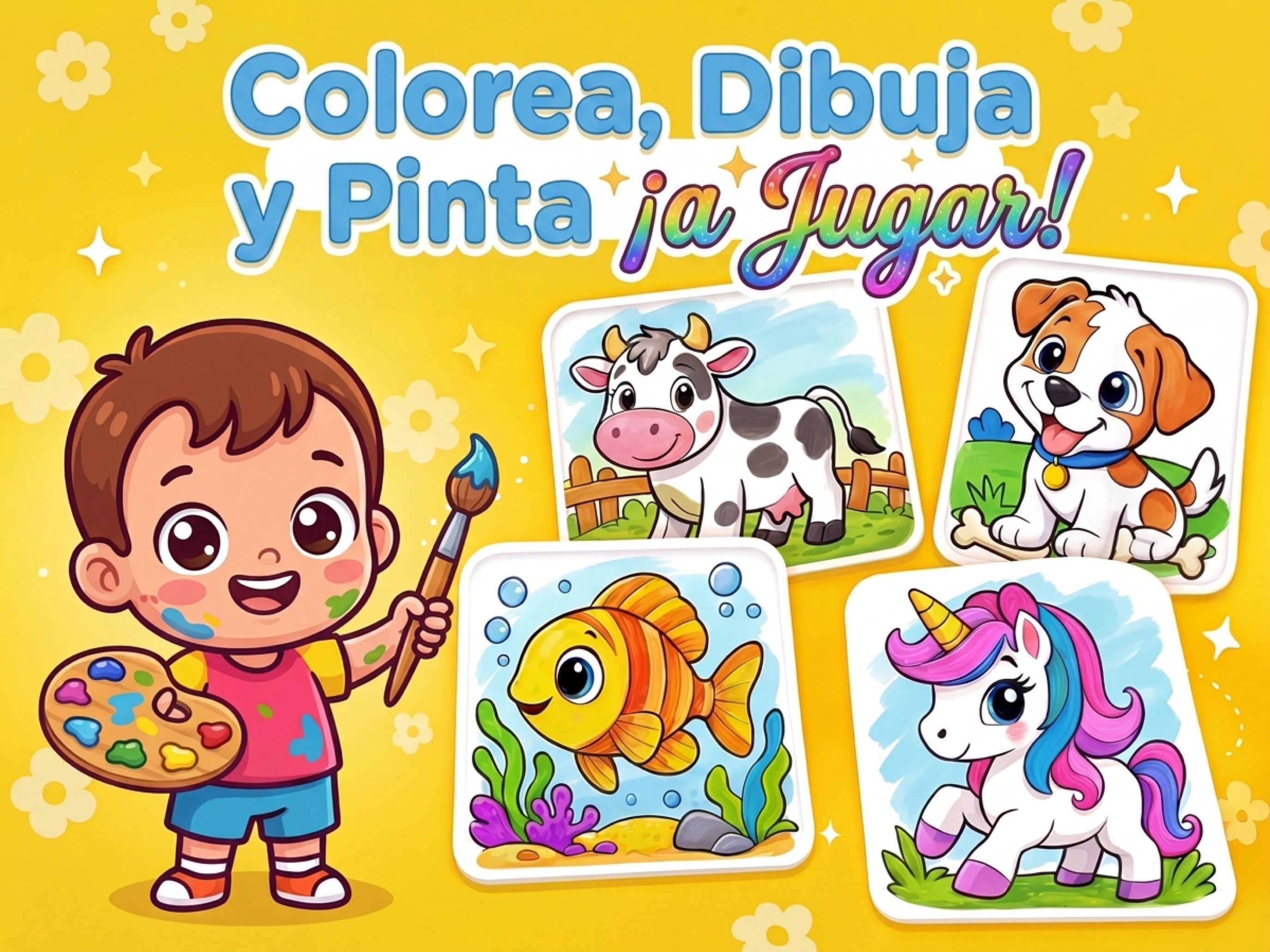 Colorea, dibuja y pinta a jugar
