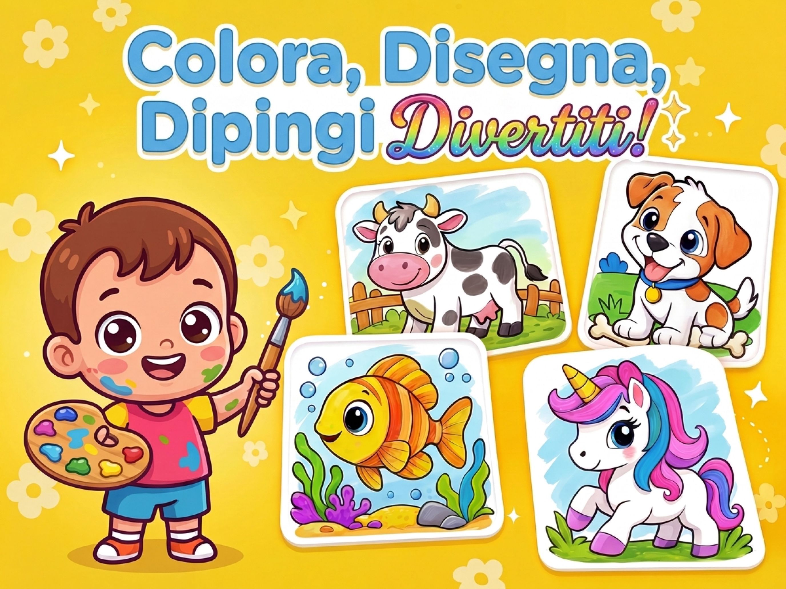 Colora, disegna, dipingi — divertiti!