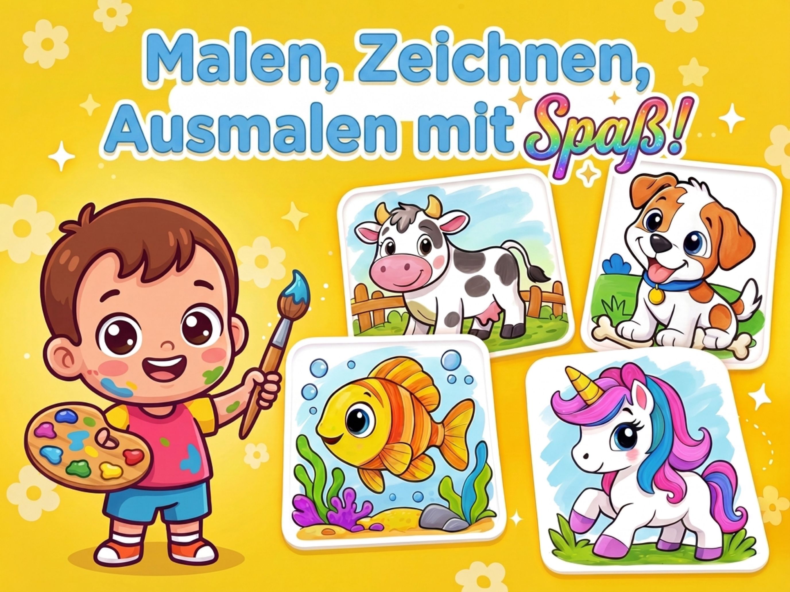 Malen, Zeichnen, Ausmalen mit Spaß