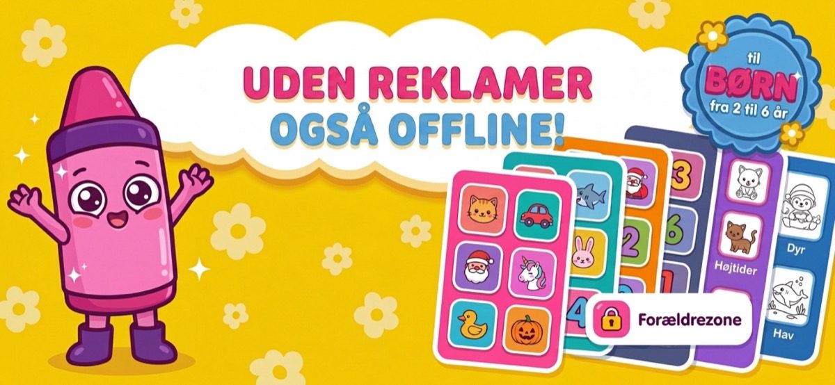 Malespil uden reklamer, der virker offline — Kid Doodles startskærm med malebøger om højtider, dyr og hav til børn på 2-6 år
