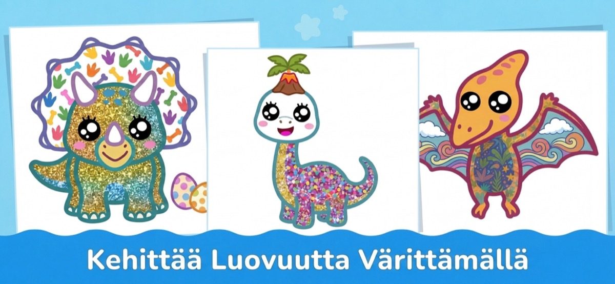 Värityssovellus kehittää luovuutta — lapsiystävällinen maalausnäkymä