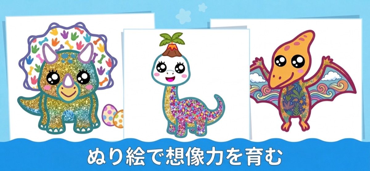 ぬりえで想像力を育む知育アプリ——子どもにやさしいペイント画面
