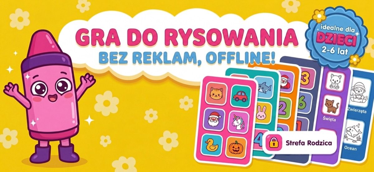 Gra do rysowania bez reklam działająca offline — ekran główny Kid Doodle z kolorowankami o świętach, zwierzętach i oceanie dla dzieci 2-6 lat