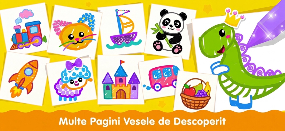 Multe pagini vesele de colorat pentru copii mici și preșcolari, de descoperit în Kid Doodle