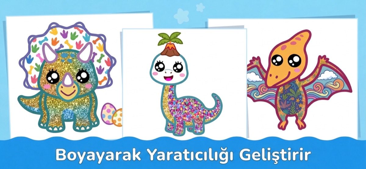 Boyayarak yaratıcılığı geliştiren boyama uygulaması — çocuk dostu resim ekranı