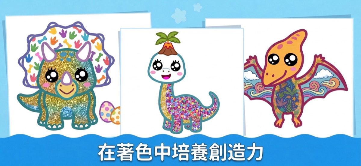 在著色中培養創造力的兒童App——適合孩子的繪畫介面